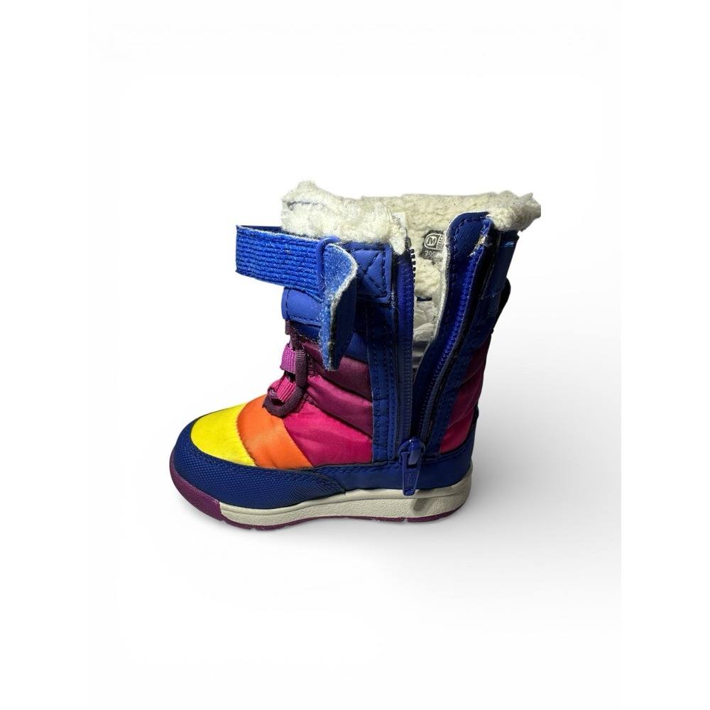 Merrell Girls Rainbow Alpine Puffer Waterproof Boot Infant Toddler Size 5M - Picture 5 of 12